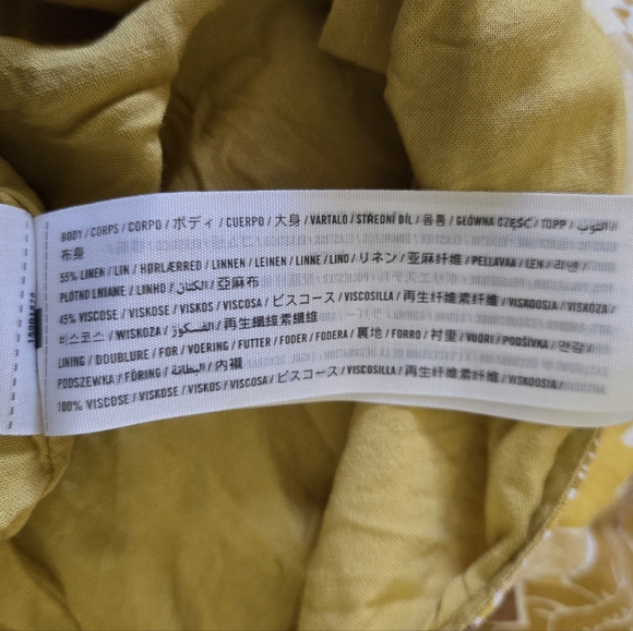 Abercrombie & Fitch Yellow Floral Button-Through Maxi Dress Yellow Sz Small - Picture 4 of 5